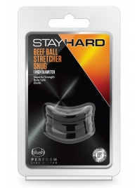 Черное эрекционное кольцо на мошонку Beef Ball Stretcher Snug - Blush Novelties - в Иваново купить с доставкой