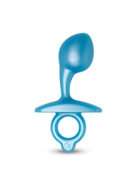 Голубая анальная пробка для массажа простаты Bulb Silicone Prostate Plug - 10,7 см. - b-Vibe - в Иваново купить с доставкой