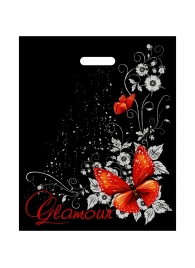 Черный пакет Glamour с вырубной ручкой (38х47 см) - Сима-Ленд - купить с доставкой в Иваново