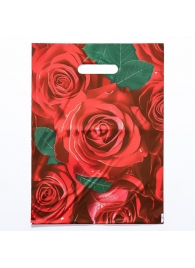 Пакет с цветочным принтом и вырубной ручкой (30х40 см) - Сима-Ленд - купить с доставкой в Иваново