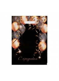 Пакет с вырубной ручкой и принтом в виде шариков (30х40 см) - Сима-Ленд - купить с доставкой в Иваново