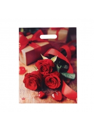Пакет с принтом в виде роз (31х40 см) - Сима-Ленд - купить с доставкой в Иваново