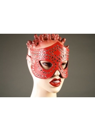 Красная маска-очки с фурнитурой в виде заклепок - Подиум - купить с доставкой в Иваново