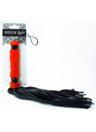 Нежная плеть с красным мехом BDSM Light - 43 см. - БДСМ Арсенал - купить с доставкой в Иваново