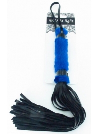 Нежная плеть с синим мехом BDSM Light - 43 см. - БДСМ Арсенал - купить с доставкой в Иваново
