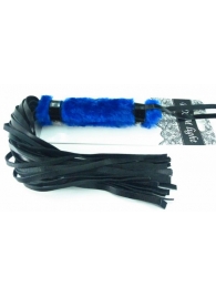 Нежная плеть с синим мехом BDSM Light - 43 см. - БДСМ Арсенал - купить с доставкой в Иваново