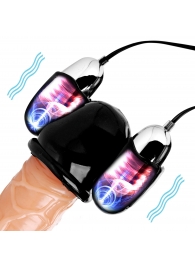 Черная стимулирующая насадка для головки полового члена Multi Speed Vibrating Penis Head Teaser - XR Brands - в Иваново купить с доставкой