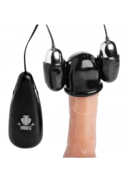 Черная стимулирующая насадка для головки полового члена Multi Speed Vibrating Penis Head Teaser - XR Brands - в Иваново купить с доставкой