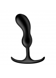 Черный массажер простаты с утяжелителями Premium Silicone Weighted Prostate Plug Medium - 16,3 см. - XR Brands - в Иваново купить с доставкой