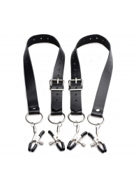 Ремни с зажимами для половых губ Spread Labia Spreader Straps with Clamps - XR Brands - купить с доставкой в Иваново