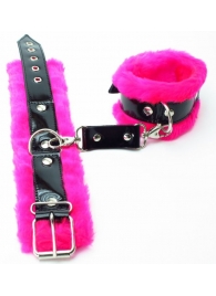 Розовые наручники с мехом BDSM Light - БДСМ Арсенал - купить с доставкой в Иваново