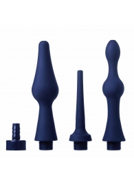 Набор из 3 универсальных насадок для анального душа Universal 3 Piece Silicone Enema Attachment Set - XR Brands - купить с доставкой в Иваново