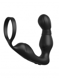 Черный вибростимулятор простаты с эрекционным кольцом Ass-Gasm Pro P-Spot Milker - Pipedream - в Иваново купить с доставкой