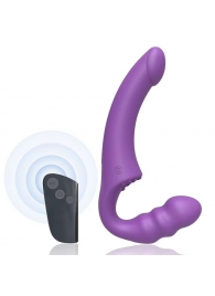 Фиолетовый безремневой страпон Straples Strap-On Dildo - Erokay - купить с доставкой в Иваново