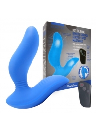 Синий вибромассажер простаты 3,5’’ Remote Control Curve P-spot Massager - 12 см. - Erokay - в Иваново купить с доставкой