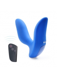 Синий вибромассажер простаты 3,5’’ Remote Control Curve P-spot Massager - 12 см. - Erokay - в Иваново купить с доставкой