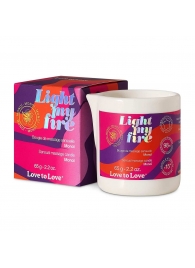 Массажная свеча Light My Fire с ароматом моной - 80 мл. - Love to Love - купить с доставкой в Иваново