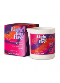 Массажная свеча Light My Fire Coconut с ароматом кокоса - 65 гр. - Love to Love - купить с доставкой в Иваново