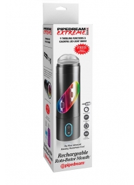 Перезаряжаемый мастурбатор-ротик Extreme Toyz Rechargeable Roto-Bator Mouth - Pipedream - в Иваново купить с доставкой