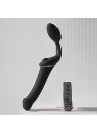 Черный безремневой вибрострапон Strap-On-Me Multi Orgasm Size XL - Strap-on-me - купить с доставкой в Иваново