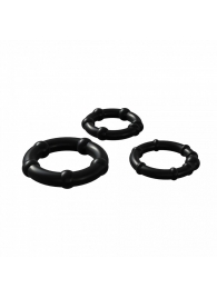 Набор из 3 черных эрекционных колец Babooom Ring Set - Adrien Lastic - в Иваново купить с доставкой