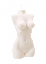 Белая интерьерная свеча в форме женского торса - 850 гр. - Pecado - купить с доставкой в Иваново