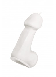 Белая свеча в форме пениса - 47 гр. - Pecado - купить с доставкой в Иваново