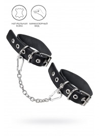 Черные оковы из одного ремешка с люверсами - Pecado - купить с доставкой в Иваново