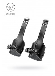 Черные подвесы с белой строчкой - Pecado - купить с доставкой в Иваново