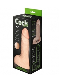 Телесный фаллоудлинитель с мошонкой Cock Next - 19 см. - LOVETOY (А-Полимер) - в Иваново купить с доставкой