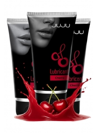 Набор из 3 съедобных лубрикантов JUJU со вкусом вишни - JuJu - купить с доставкой в Иваново