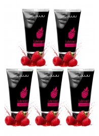 Набор из 5 съедобных лубрикантов JUJU со вкусом малины - JuJu - купить с доставкой в Иваново
