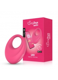 Розовое интерактивное эрекционное виброкольцо Leo - Easy toys - в Иваново купить с доставкой