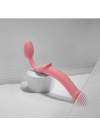 Розовый безремневой страпон Strap-on-me Semi-Realistic Bendable Strap-On size M - Strap-on-me - купить с доставкой в Иваново