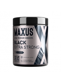 Черные утолщенные презервативы MAXUS Extra Strong с железным кейсом - 15 шт. - Maxus - купить с доставкой в Иваново