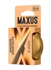 Точечные презервативы MAXUS 2000 Amazing Dots с железным кейсом - 3 шт. - Maxus - купить с доставкой в Иваново
