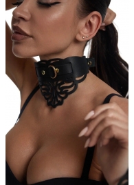 Фигурный чокер с узорами и золотистой фурнитурой - Crazy Handmade - купить с доставкой в Иваново