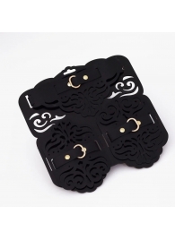 Фигурный набор для БДСМ-игр с узорами и золотистой фурнитурой - Crazy Handmade - купить с доставкой в Иваново