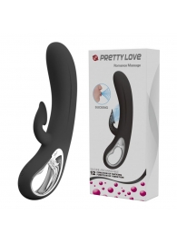 Черный вибратор-кролик Romance Massage - 24 см. - Baile купить в Иваново с доставкой в Orgasmix.ru Черный вибратор-кролик Romance Massage - 24 см. - Baile