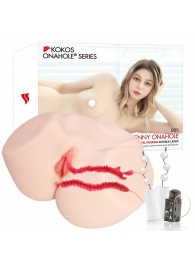 Мастурбатор-полуторс с двойным слоем материала и вибрацией Jenny Onahole Real Vagina - KOKOS - в Иваново купить с доставкой Мастурбатор-полуторс с двойным слоем материала и вибрацией Jenny Onahole Real Vagina - KOKOS - в Иваново купить с доставкой