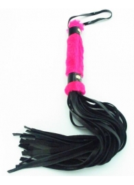 Нежная плеть с розовым мехом BDSM Light - 43 см. - БДСМ Арсенал - купить с доставкой в Иваново