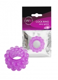 Лиловое эрекционное кольцо с 2 рядами стимулирующих шариков - Erowoman-Eroman - в Иваново купить с доставкой