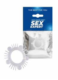 Эластичное эрекционное кольцо с шишечками и шипами - Sex Expert - в Иваново купить с доставкой