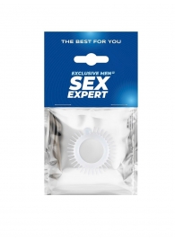 Эластичное эрекционное кольцо с шипиками и шариком - Sex Expert - в Иваново купить с доставкой