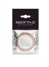 Эрекционное кольцо с бежевыми «ресничками» - Sextaz - в Иваново купить с доставкой