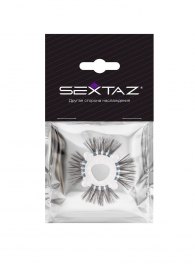 Эластичное эрекционное кольцо с черными «ресничками» - Sextaz - в Иваново купить с доставкой