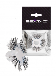 Эластичное эрекционное кольцо с черными «ресничками» - Sextaz - в Иваново купить с доставкой