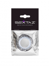 Эластичное эрекционное колечко с черными «ресничками» - Sextaz - в Иваново купить с доставкой