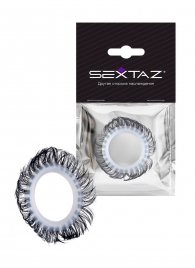 Эластичное эрекционное колечко с черными «ресничками» - Sextaz - в Иваново купить с доставкой