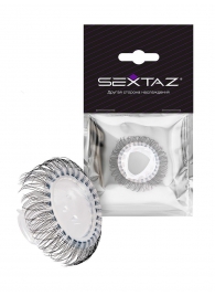 Эластичное эрекционное кольцо с длинными черными «ресничками» - Sextaz - в Иваново купить с доставкой